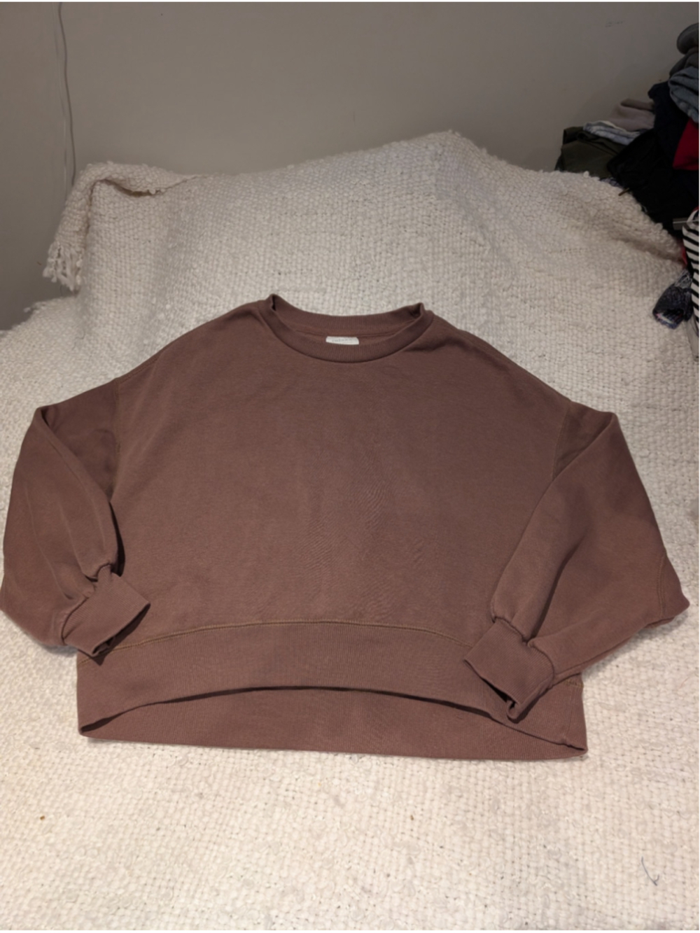 Women's Relaxx Brown Crewneck Sweatshirt Size M
